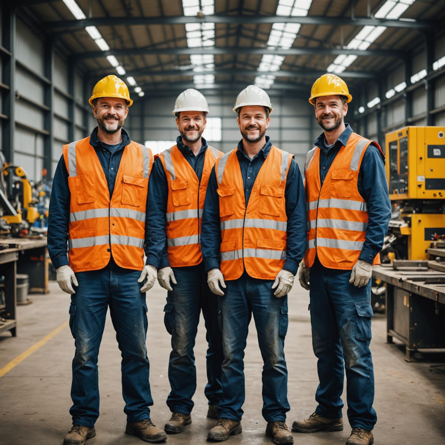 Committas team working together on a large steel frame
